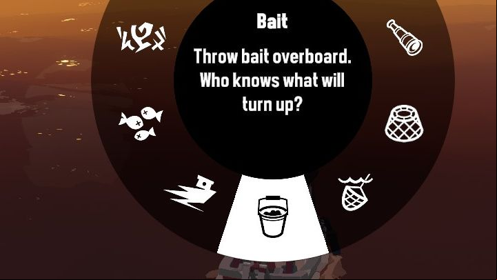 Swim to the place where you want to start fishing, select the Bait from the radial menu and scatter it - Dredge: How to fish for Aberrations? - FAQ - Dredge Guide