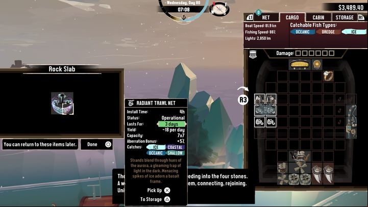 If you don't have room on your boat for new fishing rods or nets, remove the ones you used in the base game and temporarily move them to My Storage - Dredge The Pale Reach: All new DLC fishing rods and nets - New content - Dredge Guide