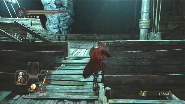Get on the ship. - No Mans Wharf - Walkthrough - Dark Souls II - Game Guide and Walkthrough