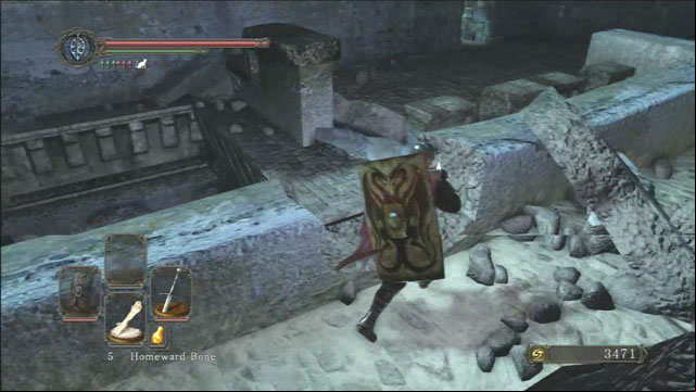 Go through the destroyed wall. - The Lost Bastille - Walkthrough - Dark Souls II - Game Guide and Walkthrough