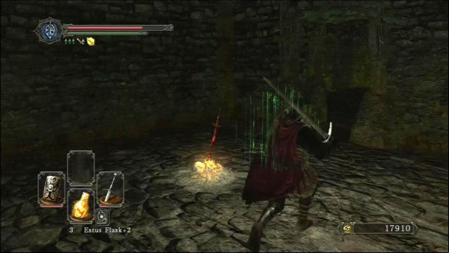 Light up the bonfire. - Earthen Peak - Walkthrough - Dark Souls II - Game Guide and Walkthrough