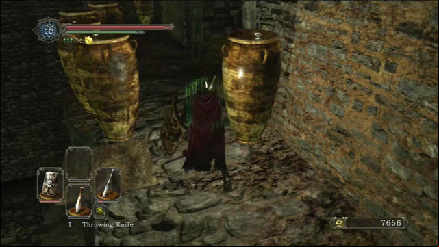 Check the walls to find a secret, hidden room. - Earthen Peak - Walkthrough - Dark Souls II - Game Guide and Walkthrough