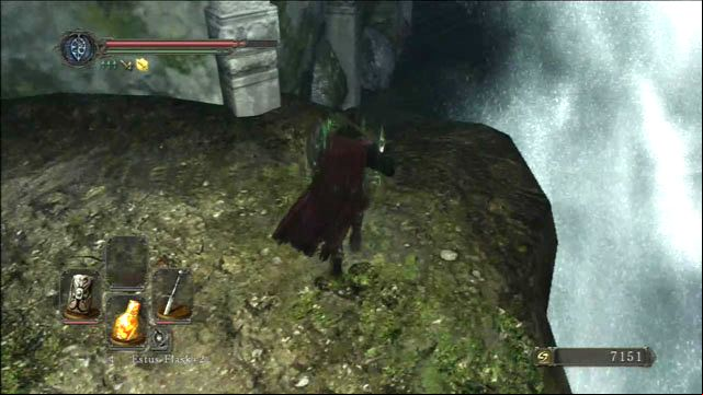 Go under the waterfall - Huntsmans Copse - the way through the mountains - Walkthrough - Dark Souls II - Game Guide and Walkthrough