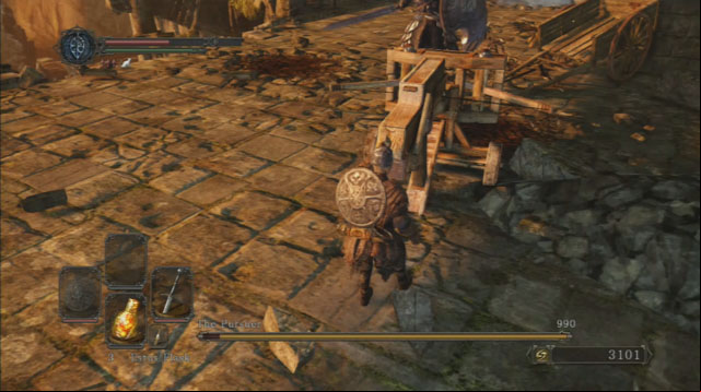 Use the ballista. - The Pursuer - How to defeat a boss - Dark Souls II - Game Guide and Walkthrough