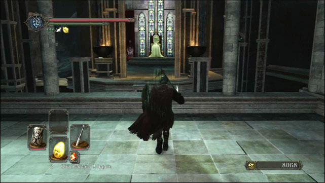 Talk to the queen. - Drangleic Castle - courtyard - Walkthrough - Dark Souls II - Game Guide and Walkthrough
