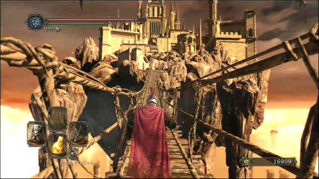 Run across the long bridge - Dragon Aerie - Walkthrough - Dark Souls II - Game Guide and Walkthrough