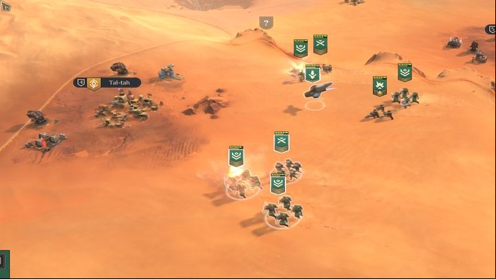 It is a good idea to lead units in small groups - it protects you better against the Sandworm's attacks and against area of effect damage (AoE damage) from Rocket Batteries or enemy units with AoE damage - Dune Spice Wars: Beginners Guide - Basics - Dune Spice Wars Guide