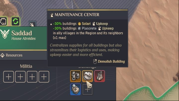 You don't have too many options to increase the production of Plascrete - Dune Spice Wars: Plascrete - Resources and raw materials - Dune Spice Wars Guide