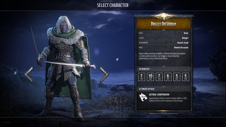 Drizzt Do'urden is one of the characters available in D&D Dark Alliance - Dark Alliance: Characters - list, attributes, skills - Basics - Dark Alliance Guide