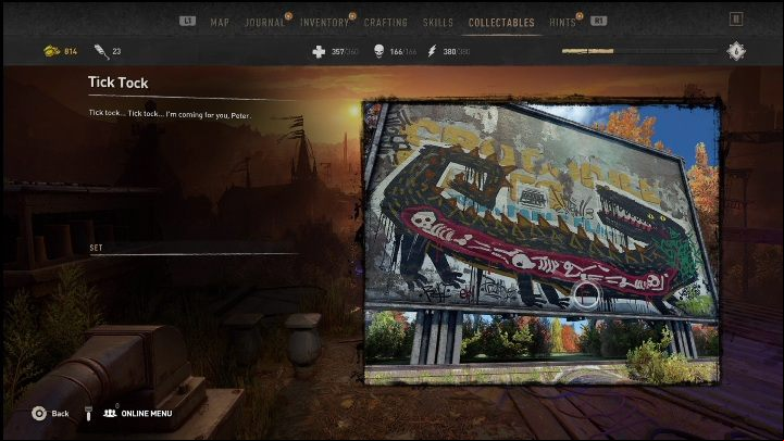 This graffiti is hard to notice because it was created on a billboard - Dying Light 2: Graffiti Tags (Houndfield) - list of all - Houndfield - Dying Light 2 Guide