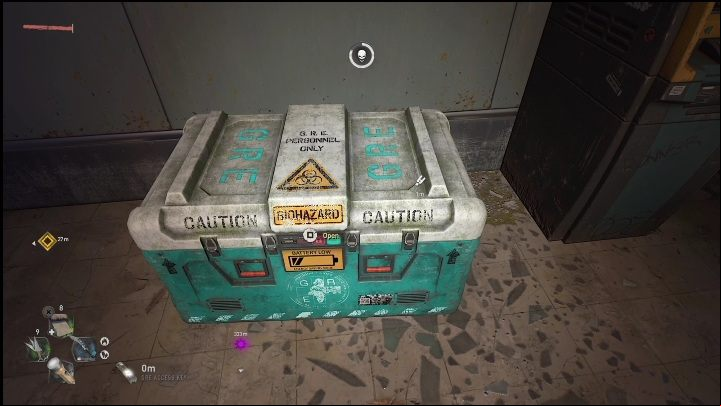 This is the first crate that you will encounter after entering this part of the city - Dying Light 2: Inhibitors (Downtown) - list of all - Downtown - Dying Light 2 Guide
