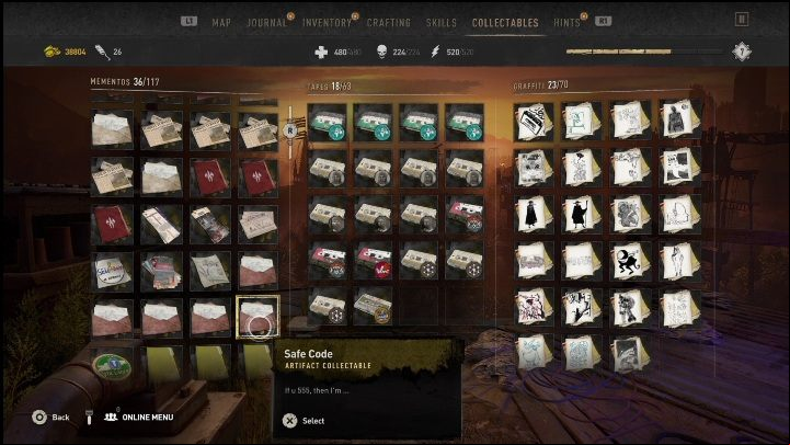 The memento, which is the code to the safe, is in the VNC Tower, but not at the very top of it - Dying Light 2: Safe codes - list of all - Secrets & Collectables - Dying Light 2 Guide