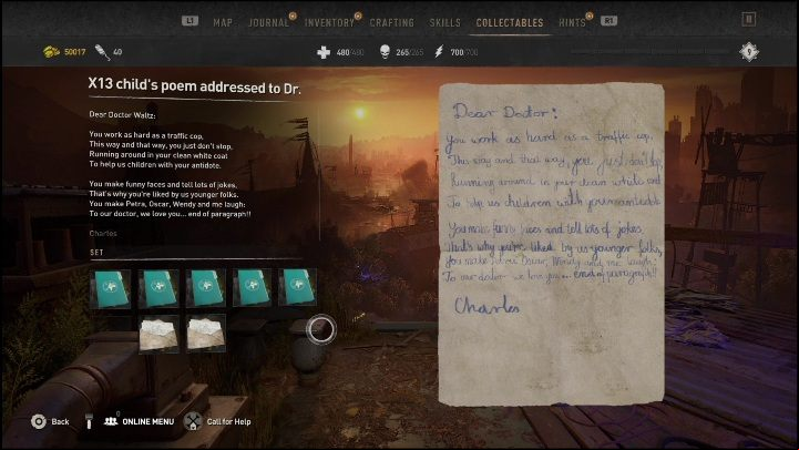 Immediately after entering the operating room, you will have a flashback and then you will talk to Lawan - Dying Light 2: Mementos (Wasteland) - list of all - Wasteland - Dying Light 2 Guide