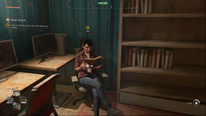 Talk to Thalia in the library located in the Peacekeepers' headquarters - Dying Light 2: Book Club 2 - walkthrough - Book Club tasks - Dying Light 2 Guide