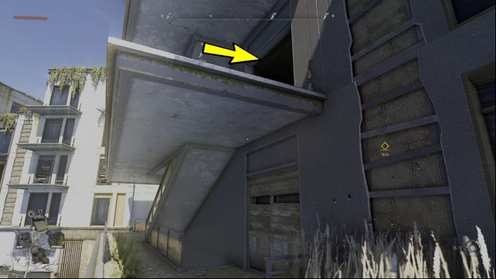 The entrance to the apartment in the Muddy Grounds district can be found on the second floor of the building - Dying Light 2: Book Club 2 - walkthrough - Book Club tasks - Dying Light 2 Guide