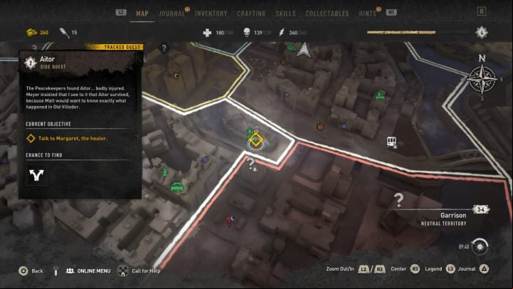 Go to the Survivors' camp in the Garrison district - Dying Light 2: Aitor - walkthrough - Side quests - Dying Light 2 Guide