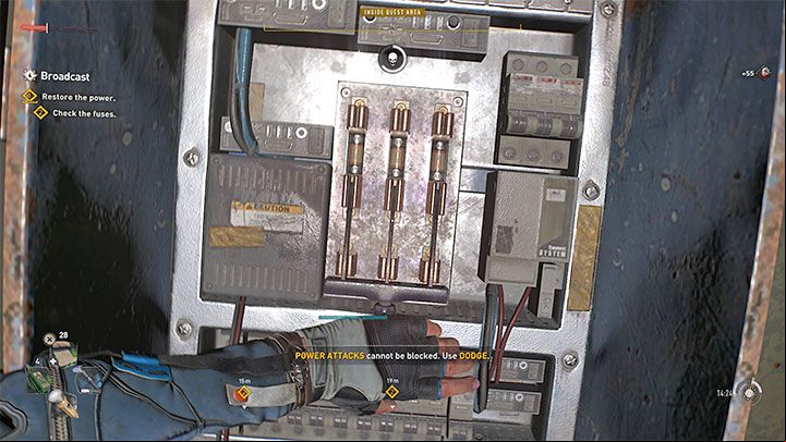 The game will mark the fuse boxes to check - Dying Light 2: Broadcast - walkthrough - Story quest - Dying Light 2 Guide
