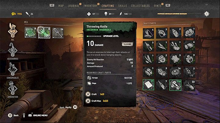 Crafting is used to craft two main types of items - Dying Light 2: Crafting - Basics - Dying Light 2 Guide