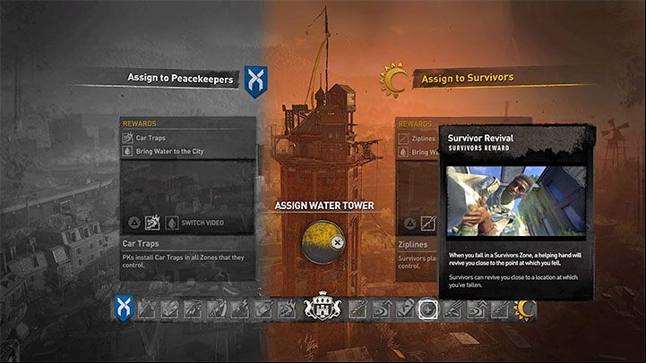If you hand over the water towers and power plant to the Survivors, you can earn the Survival Revival reward, which will unlock a new variant of what happens after Aiden's death - Dying Light 2: Dying and respawning - Basics - Dying Light 2 Guide