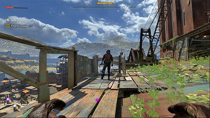 On the roof, you will notice a single sniper with a bow and it would be good to get rid of him silently, just to be on the safe side - Dying Light 2: Now or Never - walkthrough - Story quest - Dying Light 2 Guide