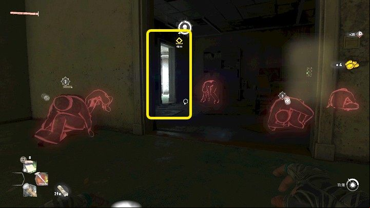 Watch out for the sleeping enemies and sneak into the lit room, then go outside through the hole in the wall and continue climbing on the outside of the building - Dying Light 2: Empire - walkthrough - Story quest - Dying Light 2 Guide