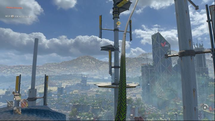 Use the grappling hook and jump to the platform on the other side - Dying Light 2: Empire - walkthrough - Story quest - Dying Light 2 Guide