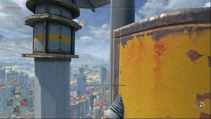 Jump onto one of the rotating poles and climb to the upper floor - Dying Light 2: Empire - walkthrough - Story quest - Dying Light 2 Guide
