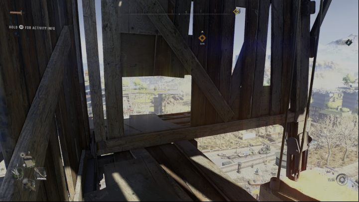 On the right side you will find a small hole in the boards - Dying Light 2: Windmills (Horseshoe) - list - Windmills - Dying Light 2 Guide