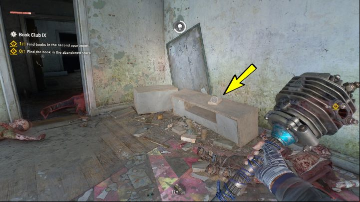 The fifth book is on the shelf next to the wall - Dying Light 2: Book Club 9 - walkthrough - Book Club tasks - Dying Light 2 Guide