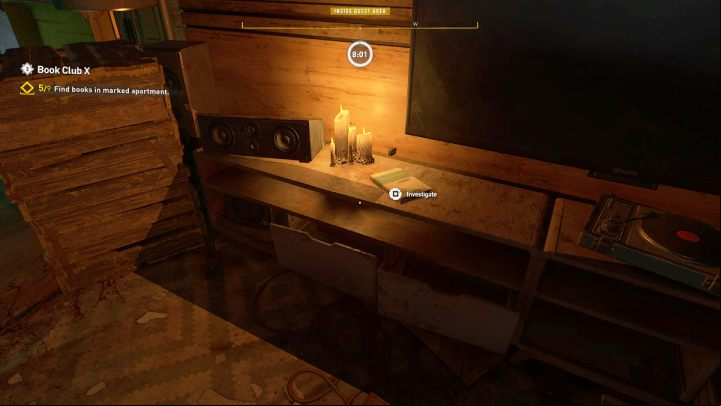 After you examine the last ninth book lying by the TV, 3 bandits will enter the apartment - Dying Light 2: Book Club 10 - walkthrough - Book Club tasks - Dying Light 2 Guide