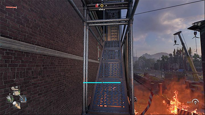 You have to jump down from the roof and head towards the building - Dying Light 2: Lets Waltz! - walkthrough - Story quest - Dying Light 2 Guide