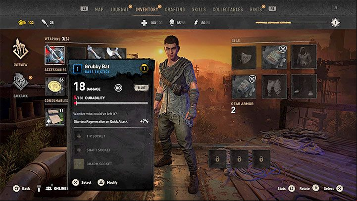 Weapons in Dying Light 2 have an indicator called Durability - it tells you how long a given weapon can be used before it's completely destroyed - Dying Light 2: Beginners Guide - Basics - Dying Light 2 Guide