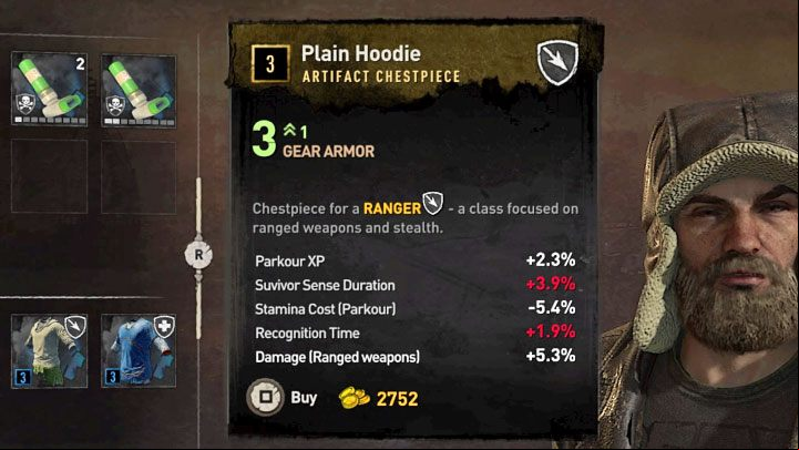 The second way is to wear Ranger clothes with bonuses for ranged weapons - Dying Light 2: First Bow - how to get? - Combat - Dying Light 2 Guide