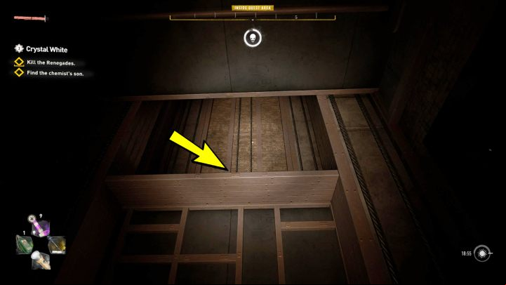 Enter the elevator shaft and look right to see another elevator - Dying Light 2: Crystal White - walkthrough - Side quests - Dying Light 2 Guide