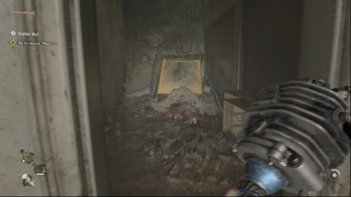 Stand on the yellow plank in one of the rooms, turn around and look up - Dying Light 2: Sister Act - walkthrough - Side quests - Dying Light 2 Guide