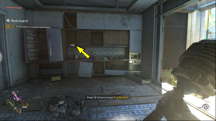 The second book is in the open cupboard in the kitchen - Dying Light 2: Book Club 6 - walkthrough - Book Club tasks - Dying Light 2 Guide