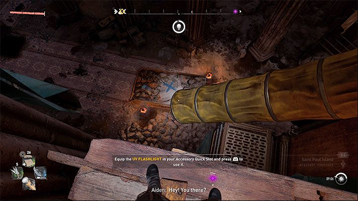 You'll start by exploring the cathedral's upper levels, which means you must watch out not to fall to your death - Dying Light 2: Cathedral - walkthrough - Story quest - Dying Light 2 Guide
