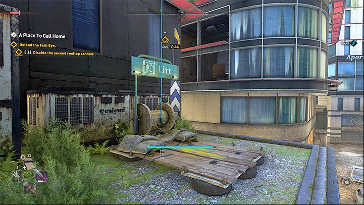 Return to the lower area in front of the Fish Eye to further combat - Dying Light 2: A Place to Call Home - walkthrough - Story quest - Dying Light 2 Guide