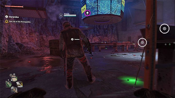 You have to eliminate the renegades that appeared in the room where you've just been climbing - Dying Light 2: Veronika - walkthrough - Story quest - Dying Light 2 Guide