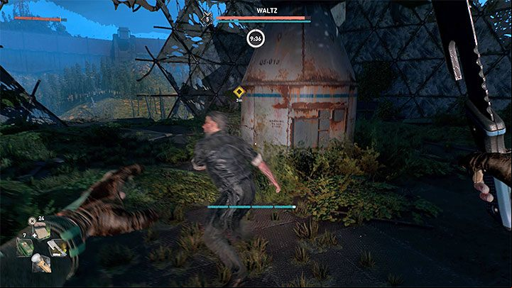 A duel with Waltz will start, but this is not yet a "full-fledged" encounter with the boss - for this mission, you need to "only" deprive him of about half of his health bar - Dying Light 2: Veronika - walkthrough - Story quest - Dying Light 2 Guide