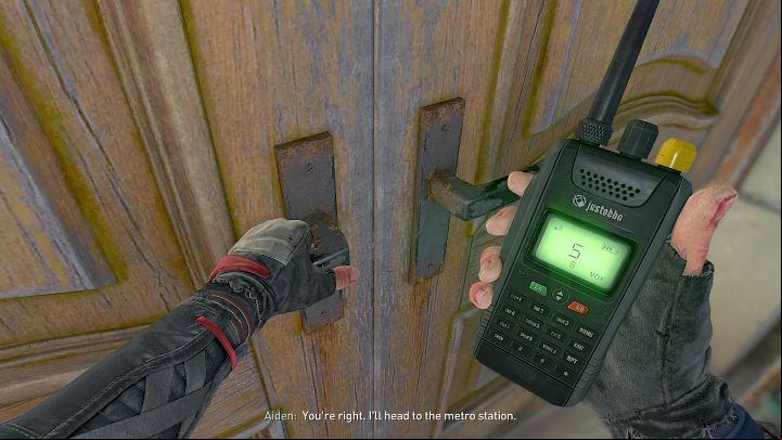 Instead of entering the hotel, you have to go straight to the metro station, to the Peacekeepers base, and report to Aitor - Dying Light 2: The Raid - walkthrough - Story quest - Dying Light 2 Guide