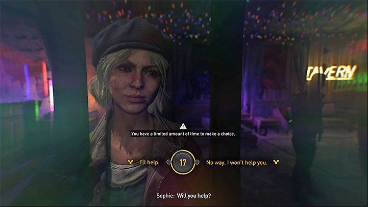 If you agreed to help Sophie, you will move to the next phase of the dialog, where you will again have to choose one of two options - Dying Light 2: The Raid - walkthrough - Story quest - Dying Light 2 Guide