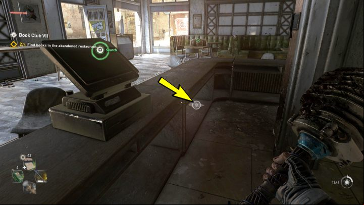 The third book is under the counter - Dying Light 2: Book Club 7 - walkthrough - Book Club tasks - Dying Light 2 Guide