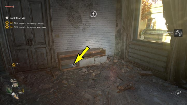 The fourth book is on the cupboard by the window - Dying Light 2: Book Club 8 - walkthrough - Book Club tasks - Dying Light 2 Guide