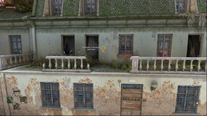 The entrance to the second apartment in the Houndfield district is on the first floor of the building - Dying Light 2: Book Club 8 - walkthrough - Book Club tasks - Dying Light 2 Guide