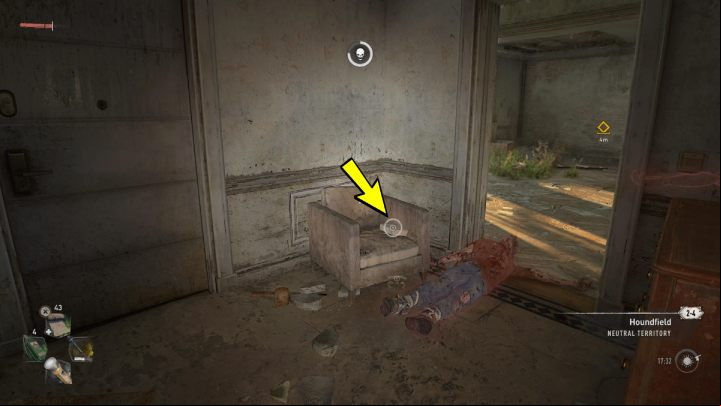 The seventh book is on the armchair next to the door - Dying Light 2: Book Club 8 - walkthrough - Book Club tasks - Dying Light 2 Guide