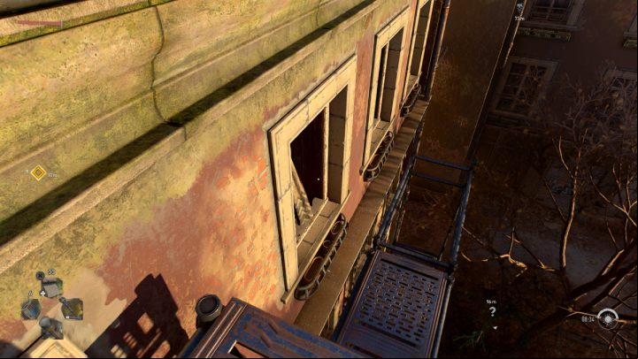 The tracks end on the roof near the statue square - Dying Light 2: The Baba 3 - walkthrough - Tasks from the Baba - Dying Light 2 Guide