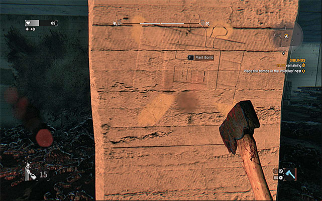 The place where you plant the first bomb. - 5: Siblings | Main quests - The Slums - Main quests - The Slums - Dying Light Game Guide