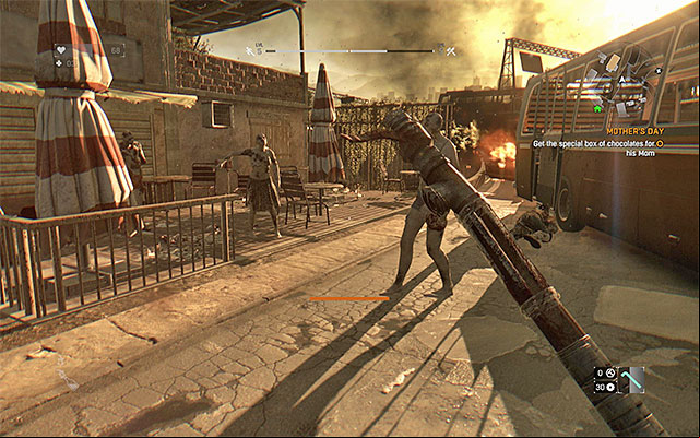 Clear the area around the entrance to the shop - 1: Mothers Day | Side quests - The Slums - Side quests - The Slums - Dying Light Game Guide