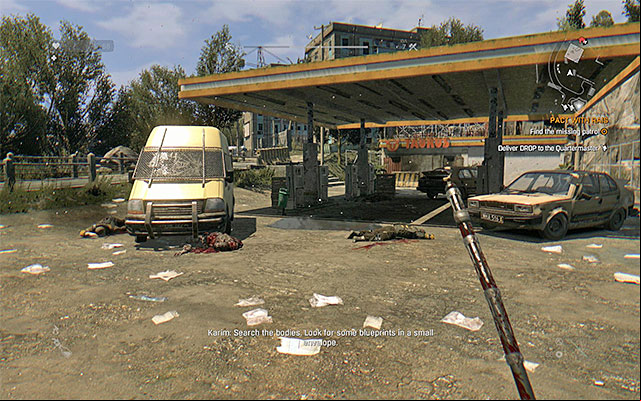 Carefully approach the gas station. - 4: Pact with Rais | Main quests - The Slums - Main quests - The Slums - Dying Light Game Guide